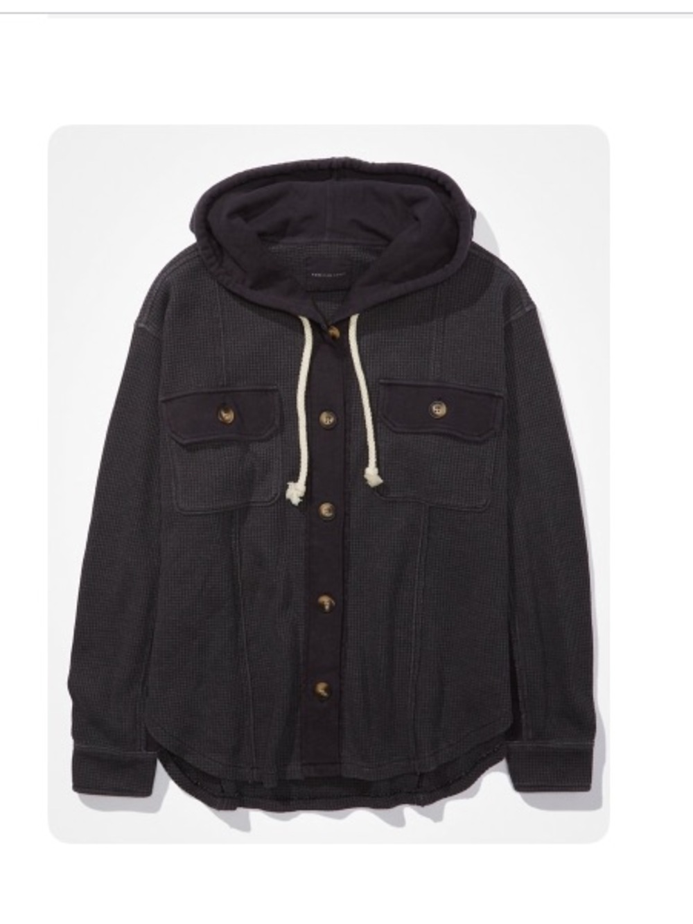 AE hooded waffle schaket